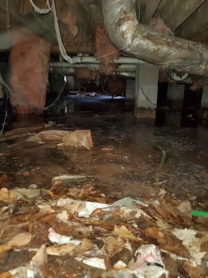 Crawl space flood assessment for Commercial Water Damage Restoration in Henderson
